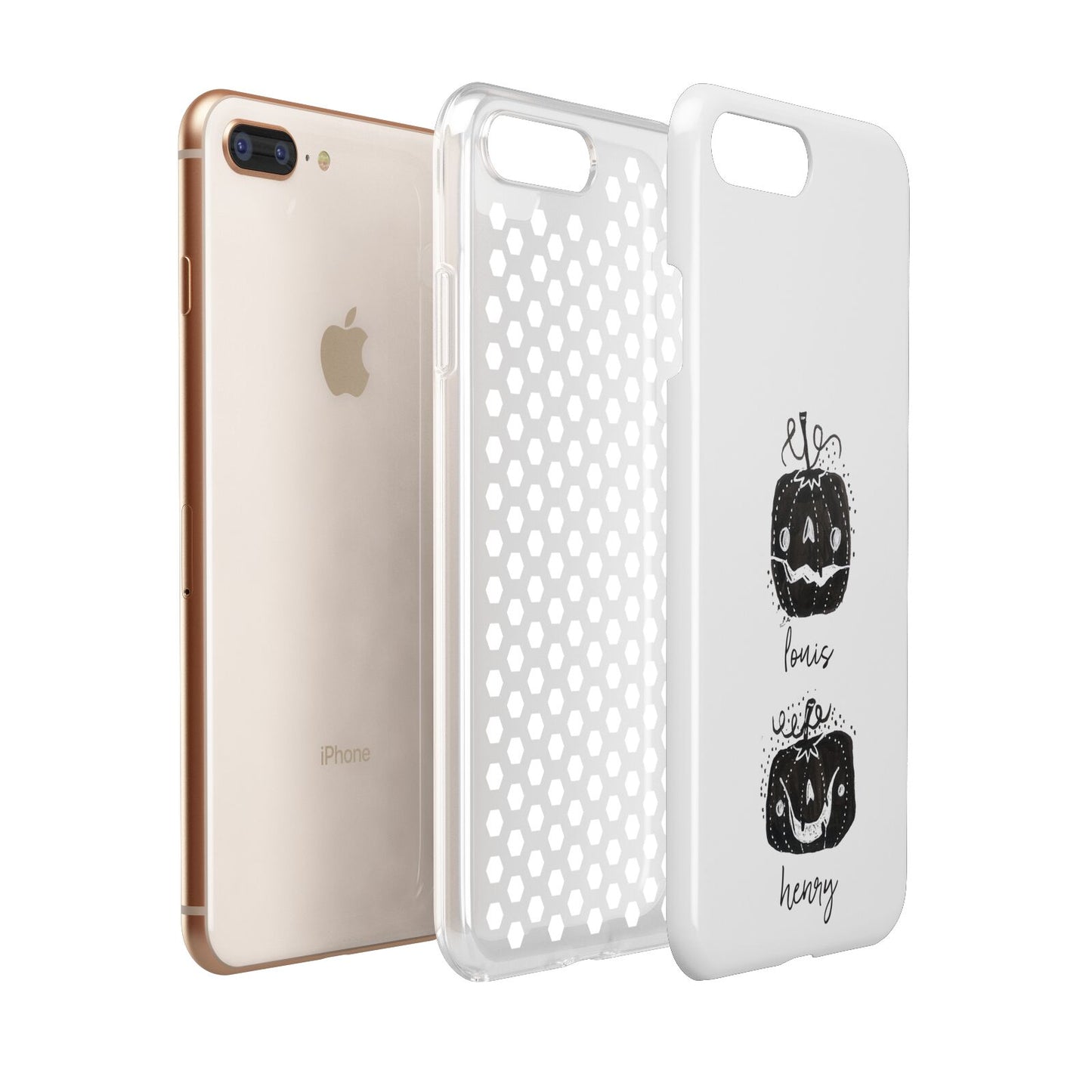 Personalised Pumpkins Apple iPhone 7 8 Plus 3D Tough Case Expanded View