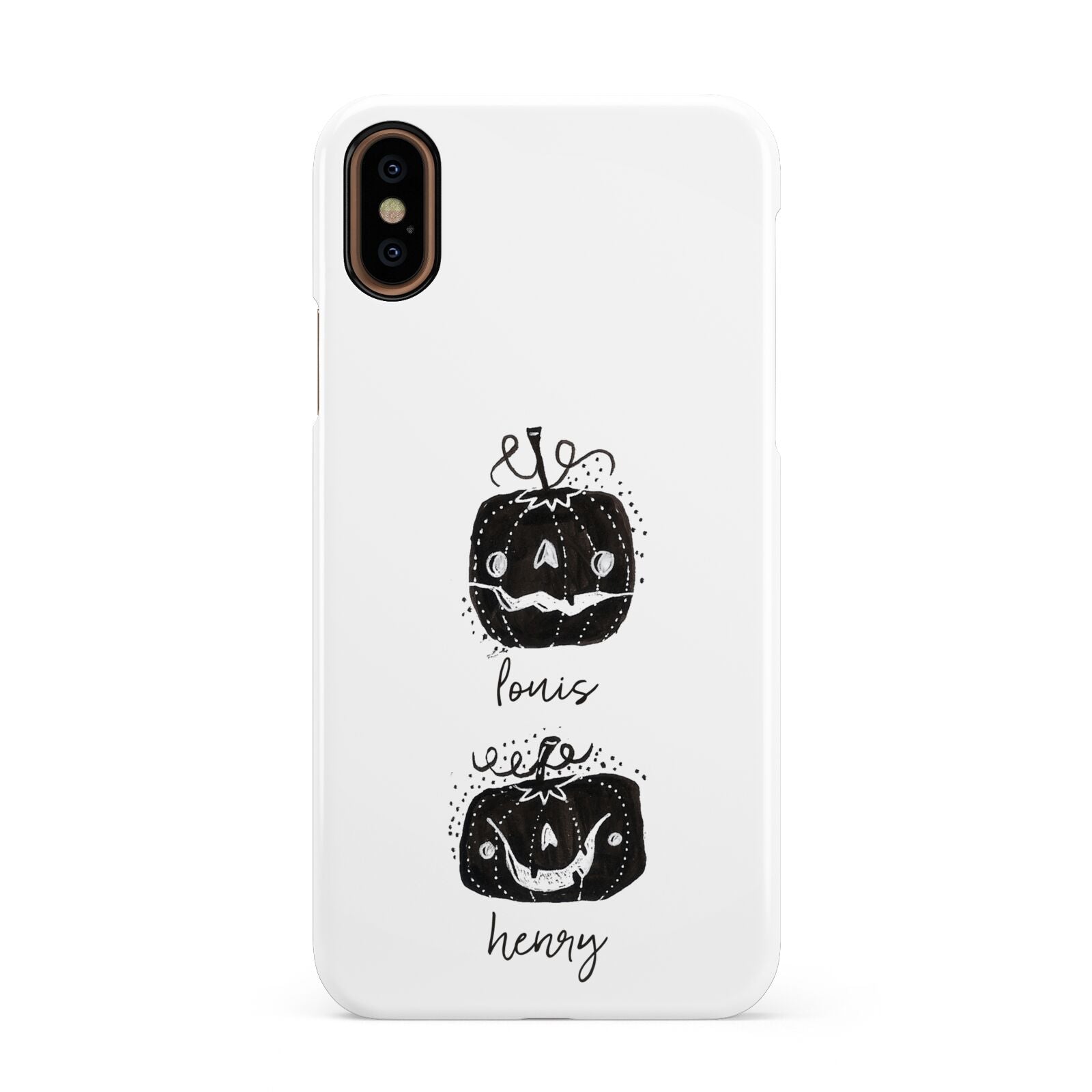 Personalised Pumpkins Apple iPhone XS 3D Snap Case
