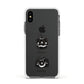 Personalised Pumpkins Apple iPhone Xs Impact Case White Edge on Black Phone