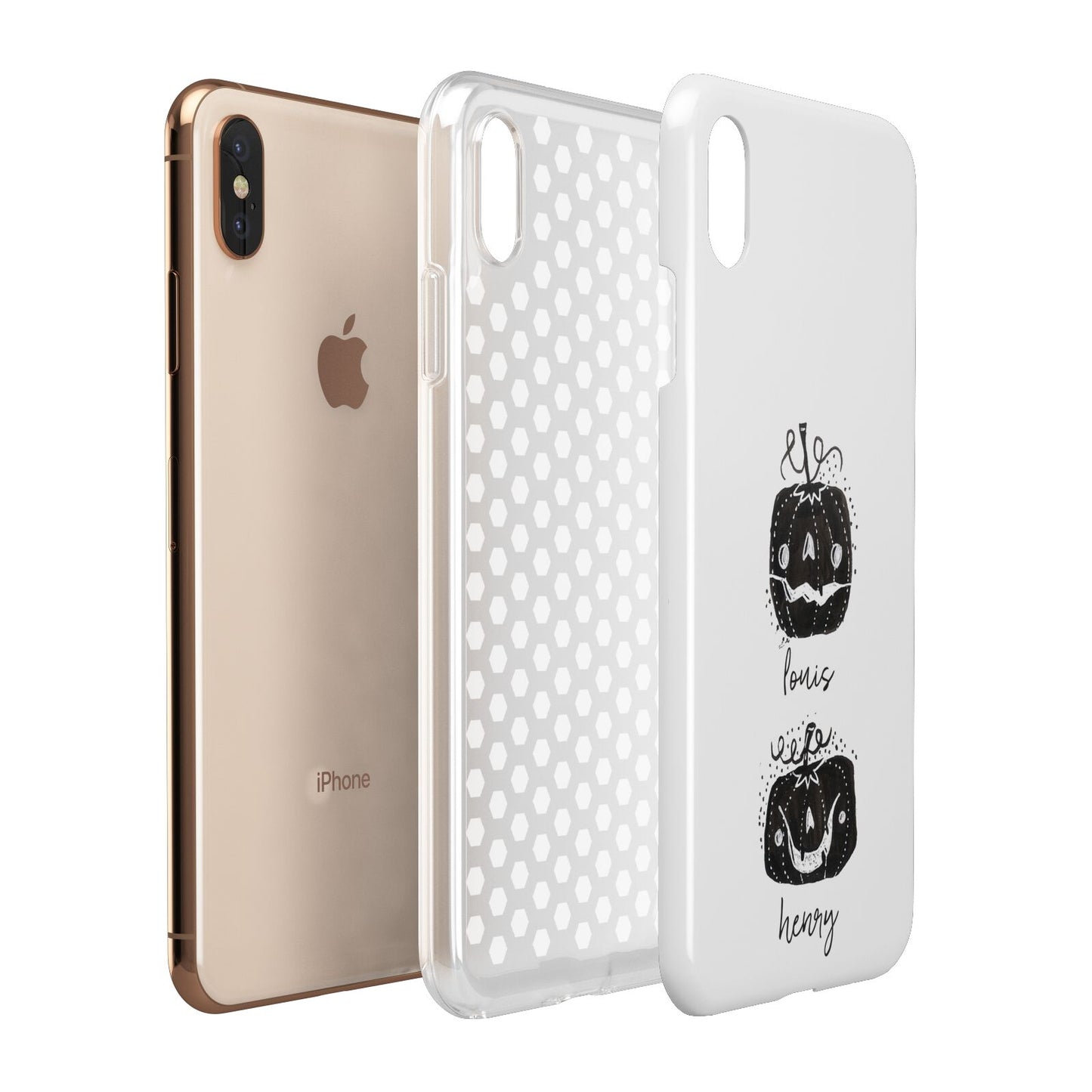 Personalised Pumpkins Apple iPhone Xs Max 3D Tough Case Expanded View