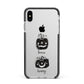 Personalised Pumpkins Apple iPhone Xs Max Impact Case Black Edge on Silver Phone