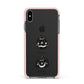 Personalised Pumpkins Apple iPhone Xs Max Impact Case Pink Edge on Black Phone