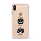 Personalised Pumpkins Apple iPhone Xs Max Impact Case Pink Edge on Gold Phone