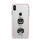 Personalised Pumpkins Apple iPhone Xs Max Impact Case Pink Edge on Silver Phone