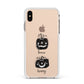 Personalised Pumpkins Apple iPhone Xs Max Impact Case White Edge on Gold Phone