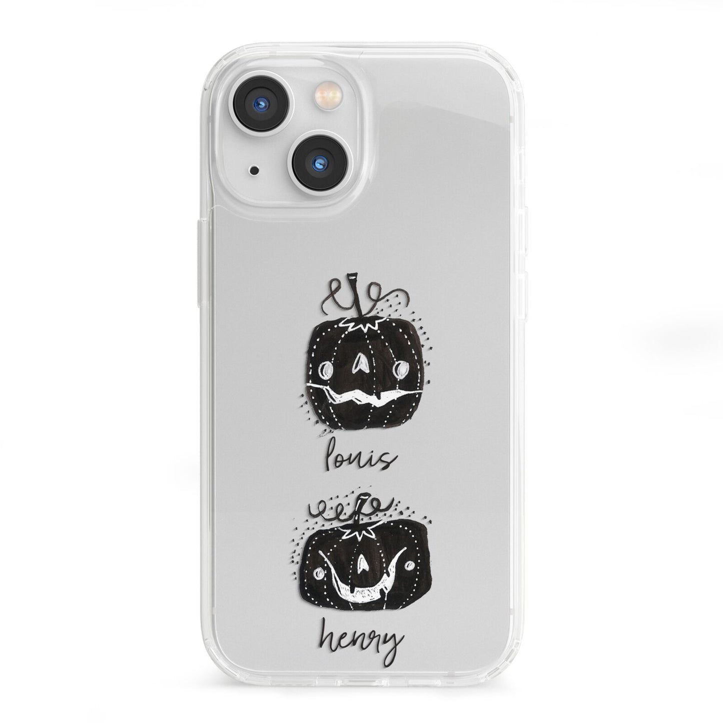 Personalised Pumpkins iPhone 13 Mini Clear Bumper Case
