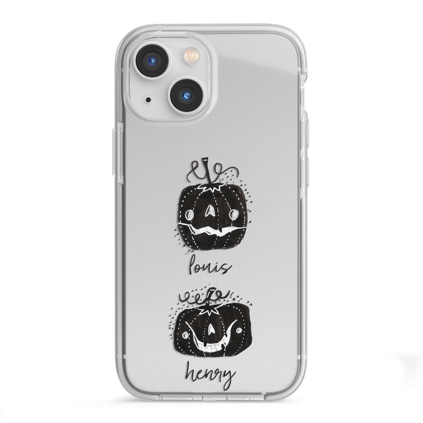 Personalised Pumpkins iPhone 13 Mini TPU Impact Case with White Edges