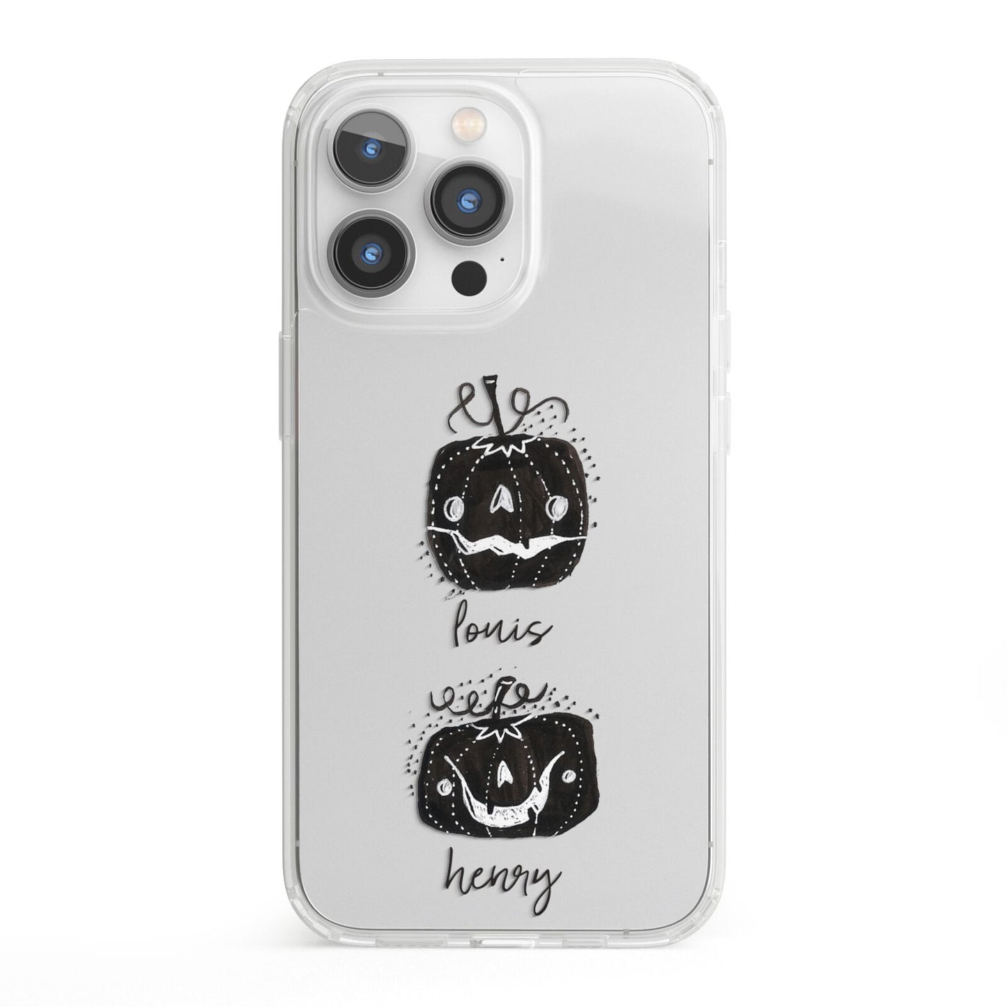 Personalised Pumpkins iPhone 13 Pro Clear Bumper Case