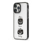 Personalised Pumpkins iPhone 13 Pro Max Black Impact Case Side Angle on Silver phone
