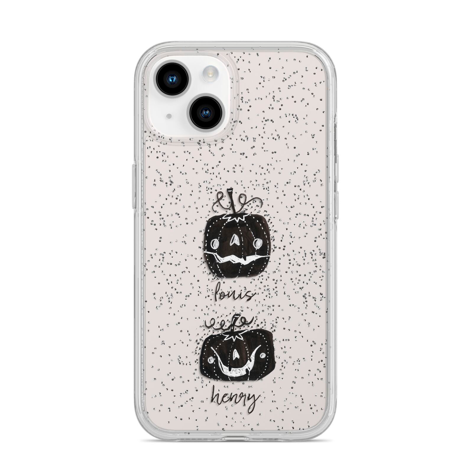 Personalised Pumpkins iPhone 14 Glitter Tough Case Starlight