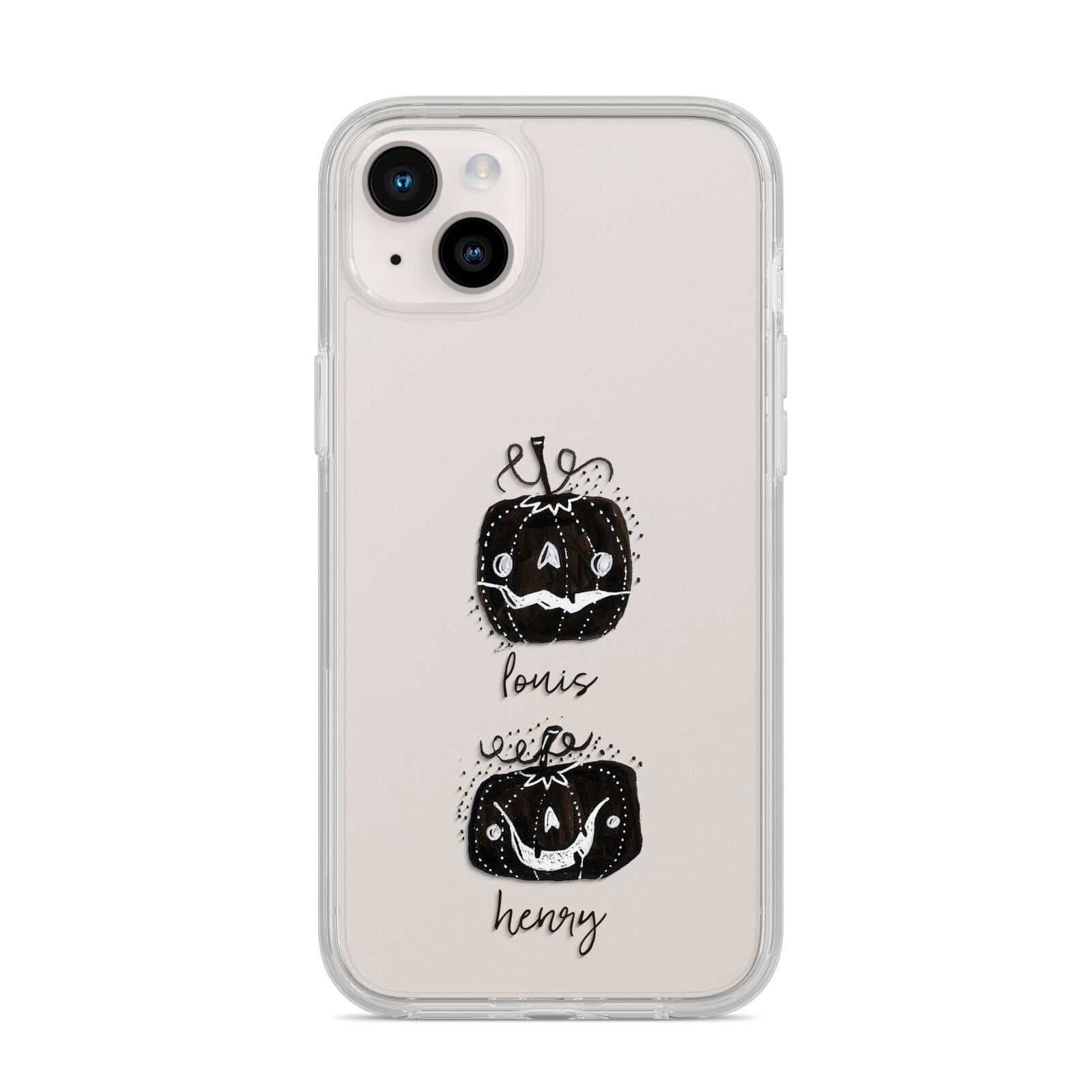 Personalised Pumpkins iPhone 14 Plus Clear Tough Case Starlight
