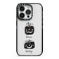 Personalised Pumpkins iPhone 14 Pro Black Impact Case on Silver phone