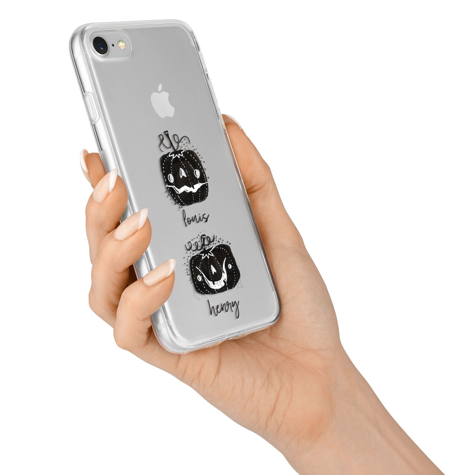 Personalised Pumpkins iPhone 7 Bumper Case on Silver iPhone Alternative Image