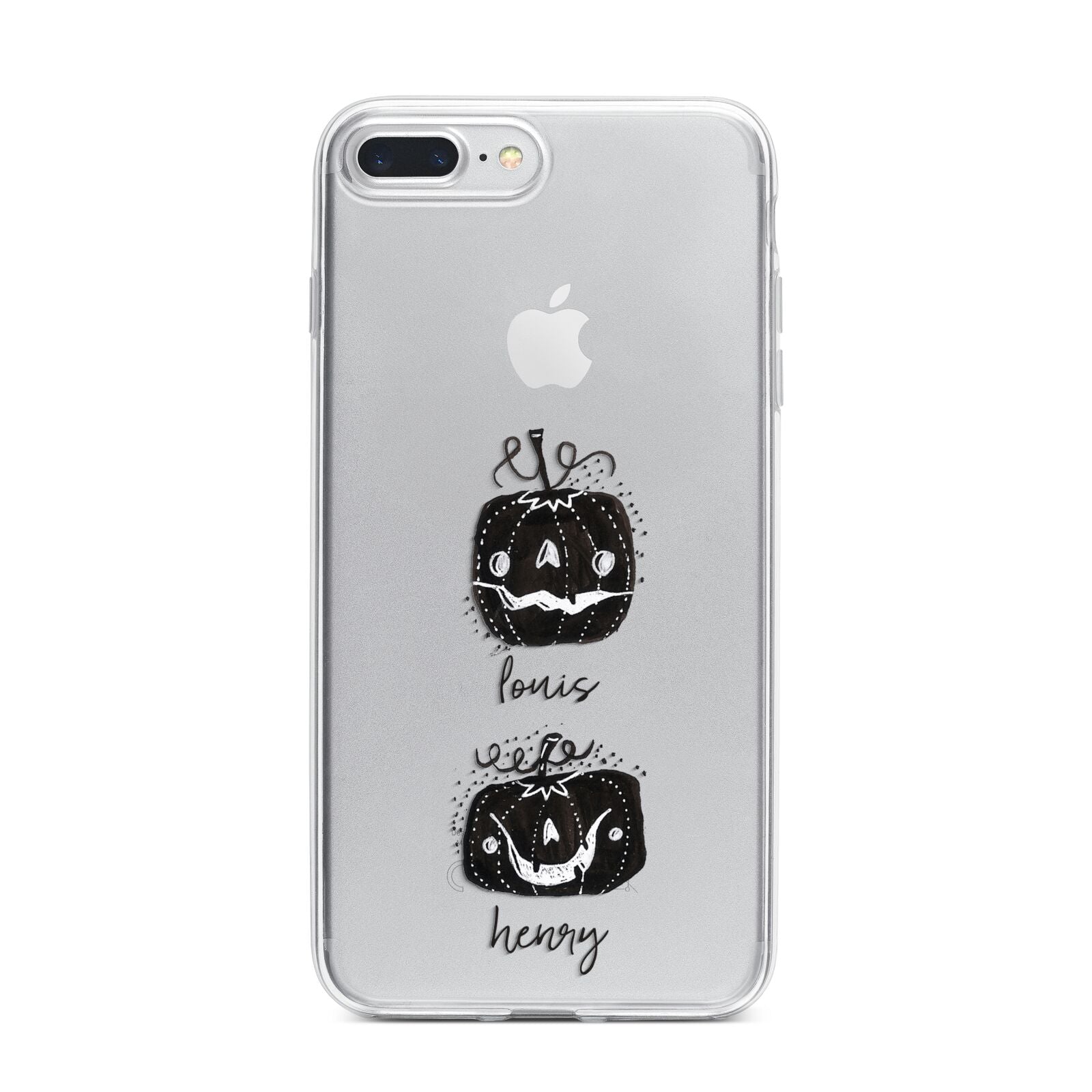 Personalised Pumpkins iPhone 7 Plus Bumper Case on Silver iPhone