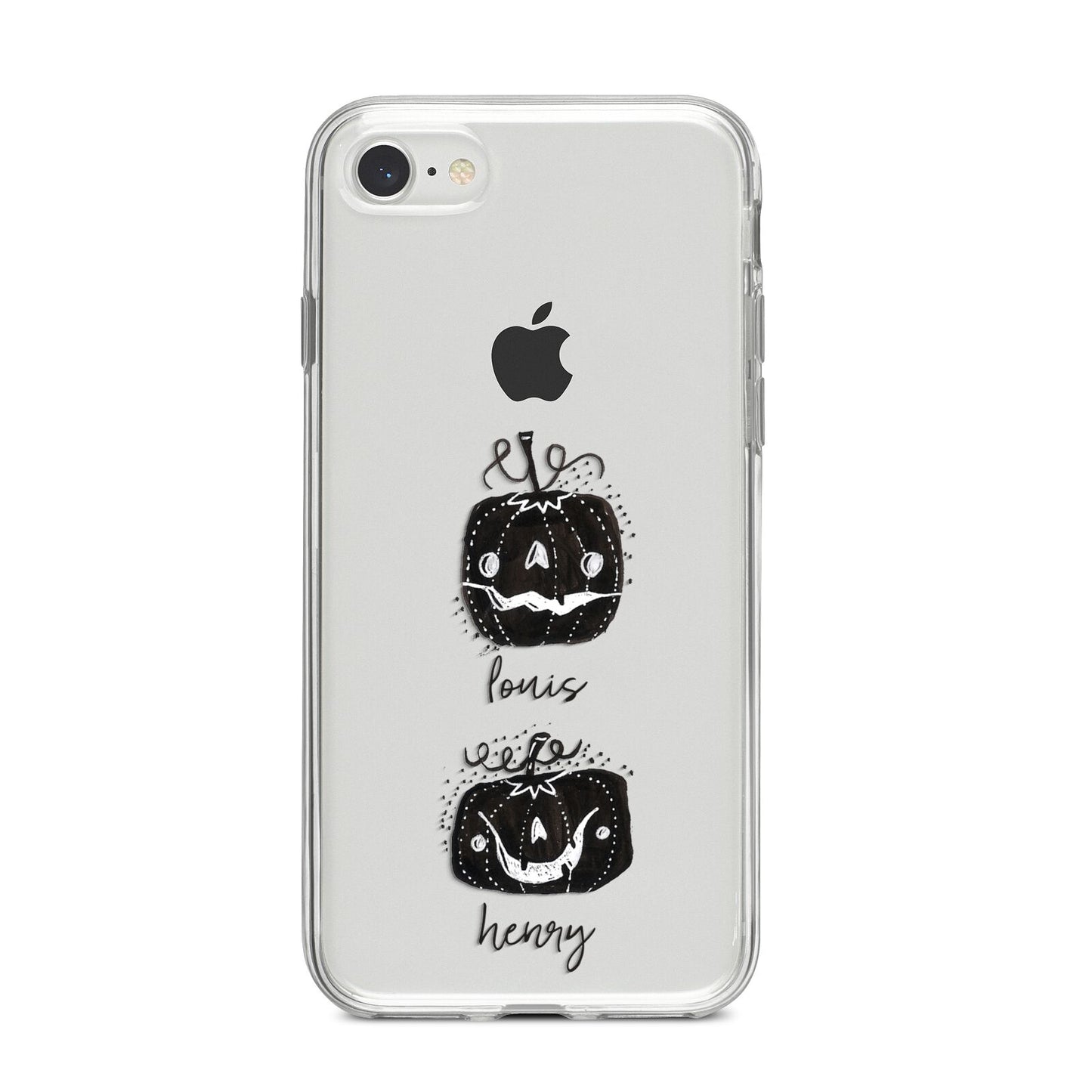 Personalised Pumpkins iPhone 8 Bumper Case on Silver iPhone