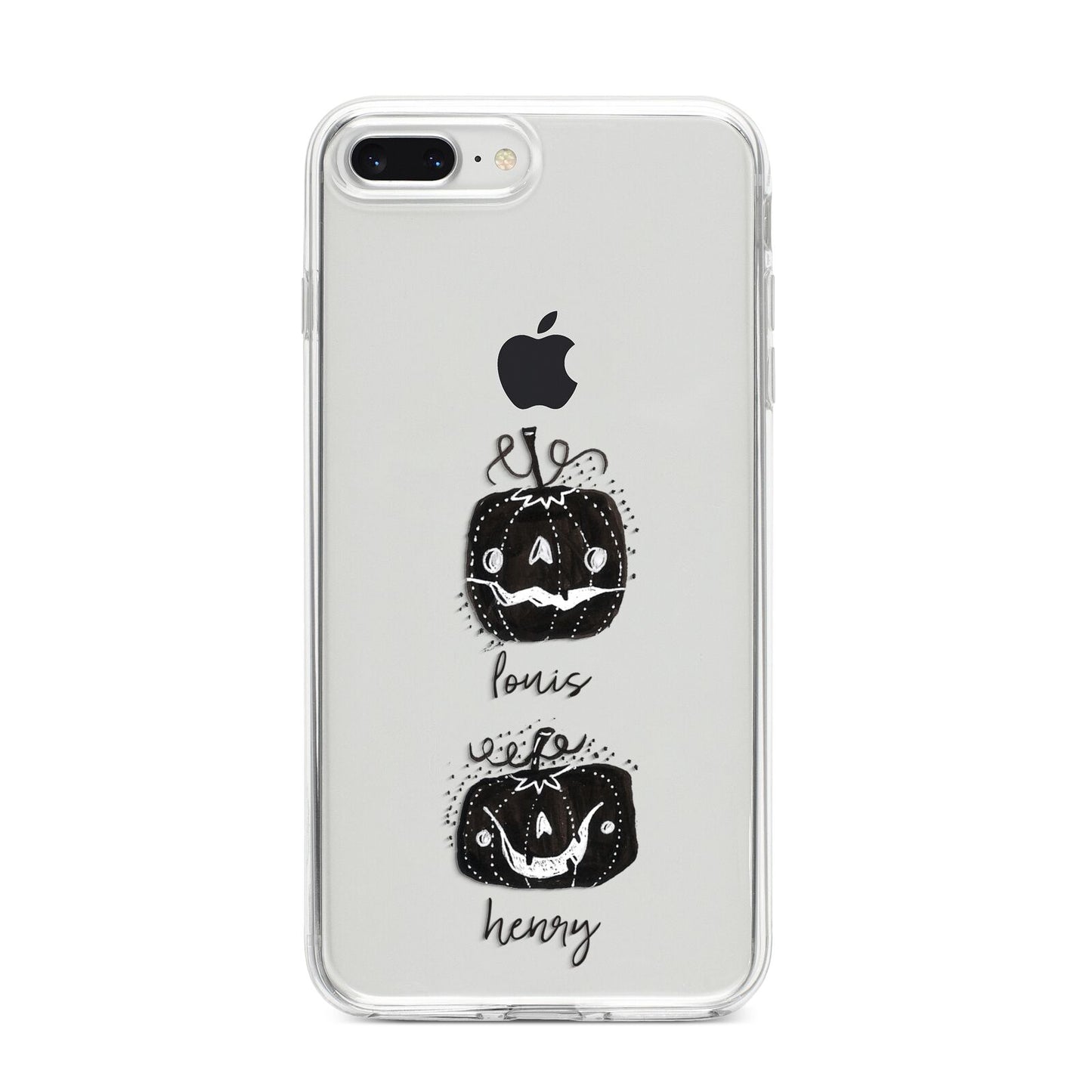 Personalised Pumpkins iPhone 8 Plus Bumper Case on Silver iPhone