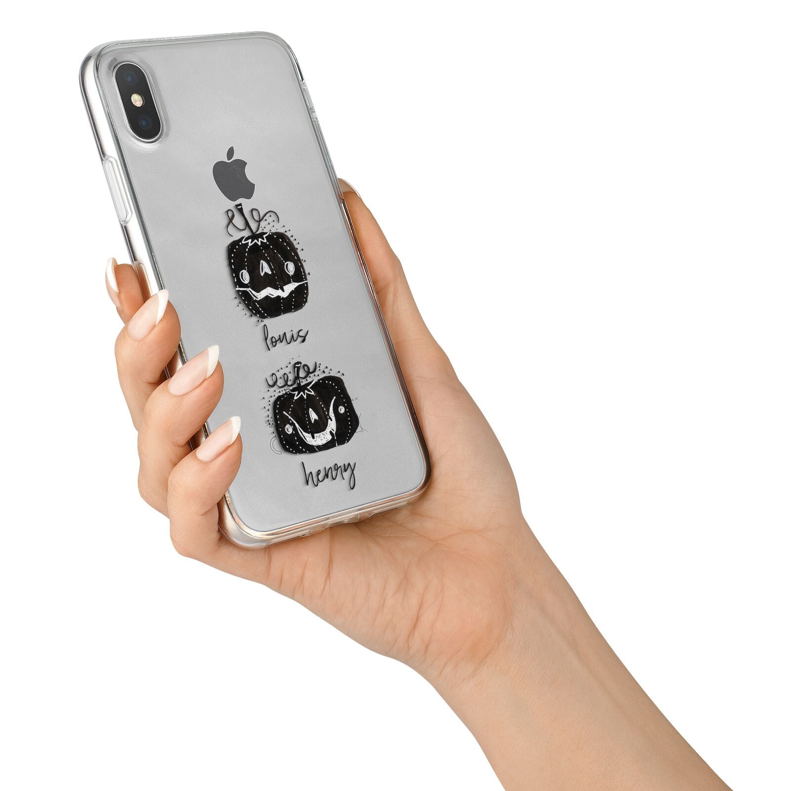 Personalised Pumpkins iPhone X Bumper Case on Silver iPhone Alternative Image 2