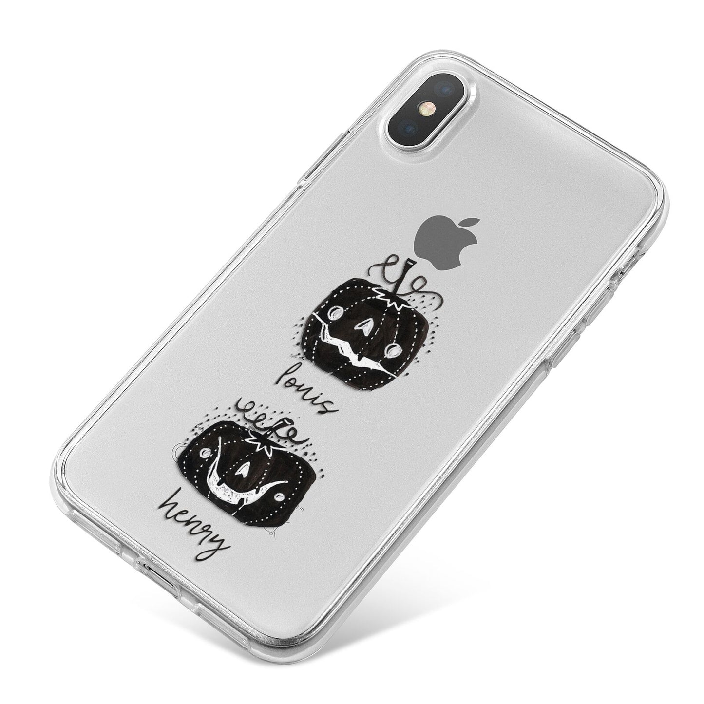 Personalised Pumpkins iPhone X Bumper Case on Silver iPhone