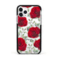 Personalised Red Roses Apple iPhone 11 Pro in Silver with Black Impact Case