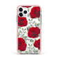 Personalised Red Roses Apple iPhone 11 Pro in Silver with Pink Impact Case