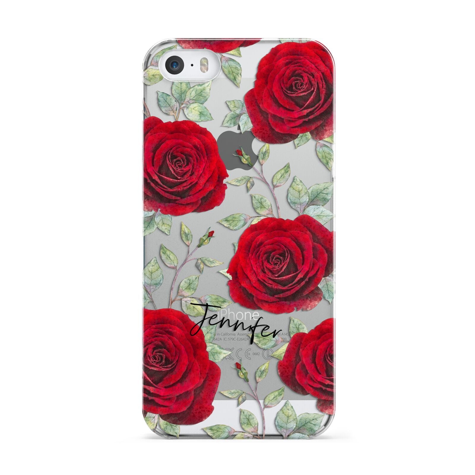 Personalised Red Roses Apple iPhone 5 Case