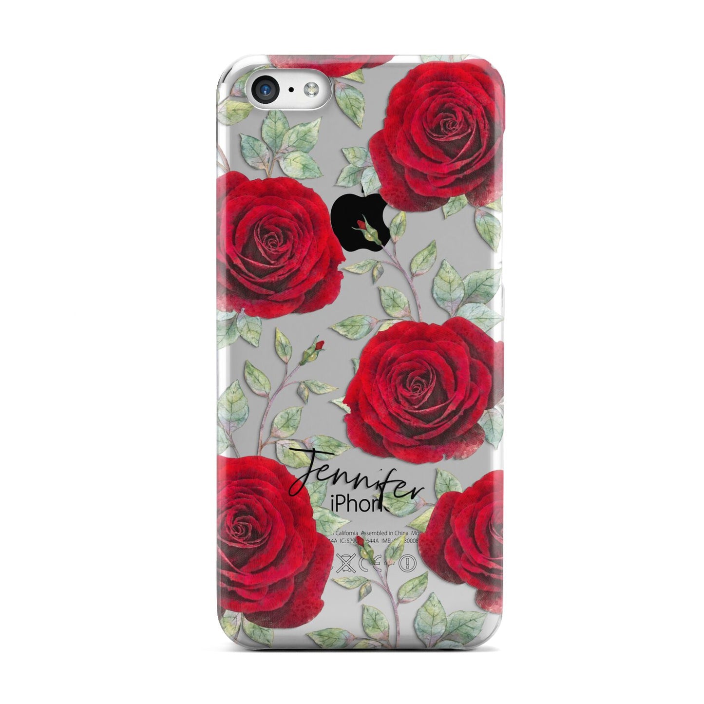 Personalised Red Roses Apple iPhone 5c Case