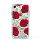 Personalised Red Roses Apple iPhone XR Impact Case White Edge on Silver Phone