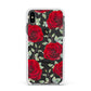 Personalised Red Roses Apple iPhone Xs Max Impact Case White Edge on Black Phone