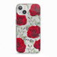Personalised Red Roses iPhone 13 TPU Impact Case with White Edges