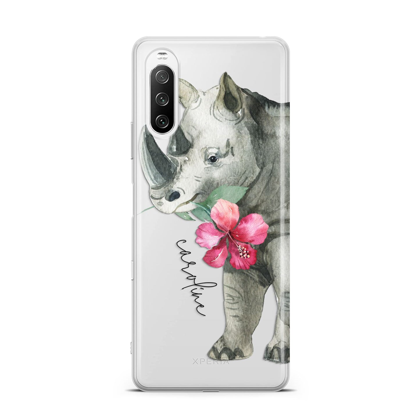 Personalised Rhinoceros Sony Xperia 10 III Case