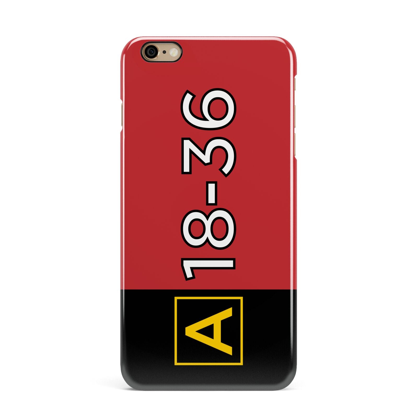 Personalised Runway Holding Position iPhone 6 Plus 3D Snap Case on Gold Phone