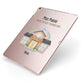 Personalised School Teacher Apple iPad Case on Rose Gold iPad Side View