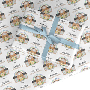 Personalised School Teacher Wrapping Paper