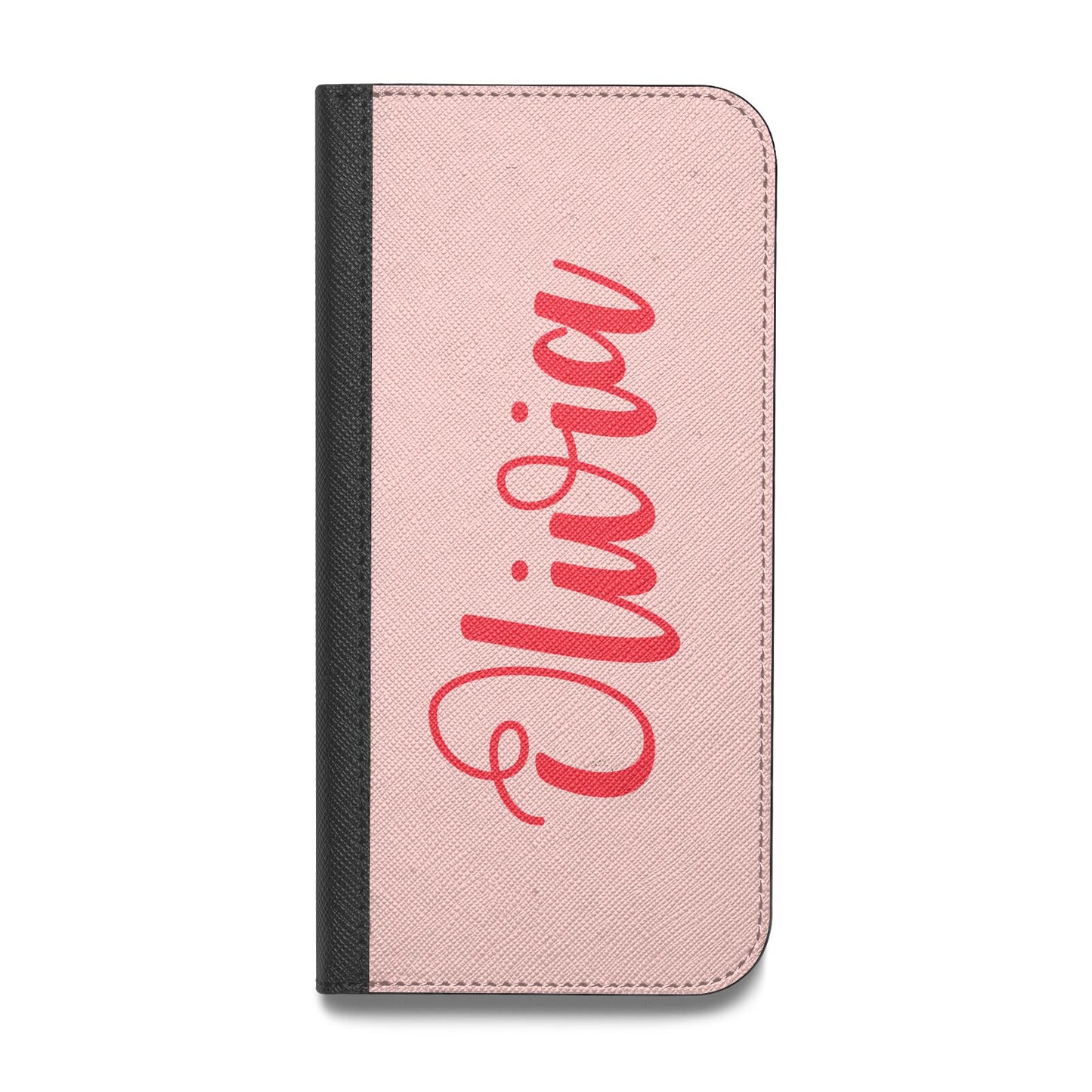 Personalised Script Name Vegan Leather Flip Samsung Case