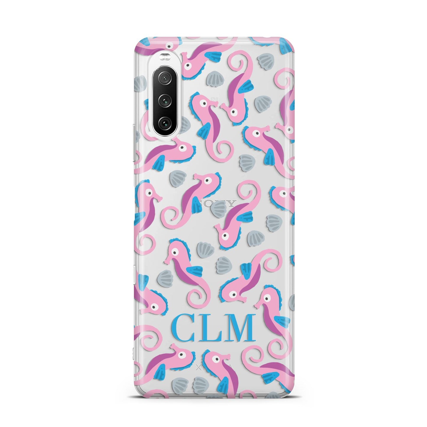 Personalised Sea Horse Initials Sony Xperia 10 III Case