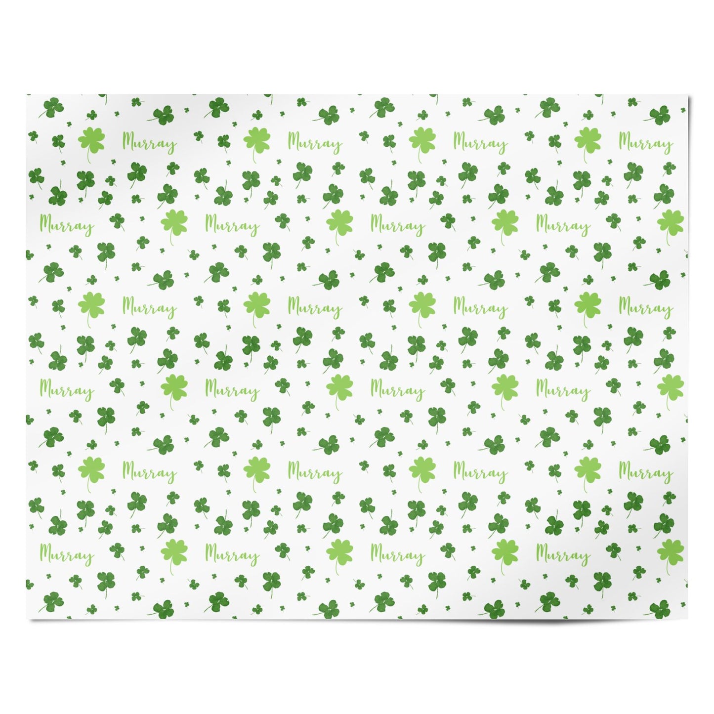 Personalised Shamrock Personalised Wrapping Paper Alternative
