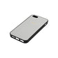 Personalised Silver Saffiano Leather iPhone 5 Case Side Angle