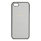Personalised Silver Saffiano Leather iPhone 5 Case