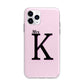 Personalised Single Initial Apple iPhone 11 Pro in Silver with Bumper Case