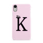 Personalised Single Initial Apple iPhone XR White 3D Snap Case