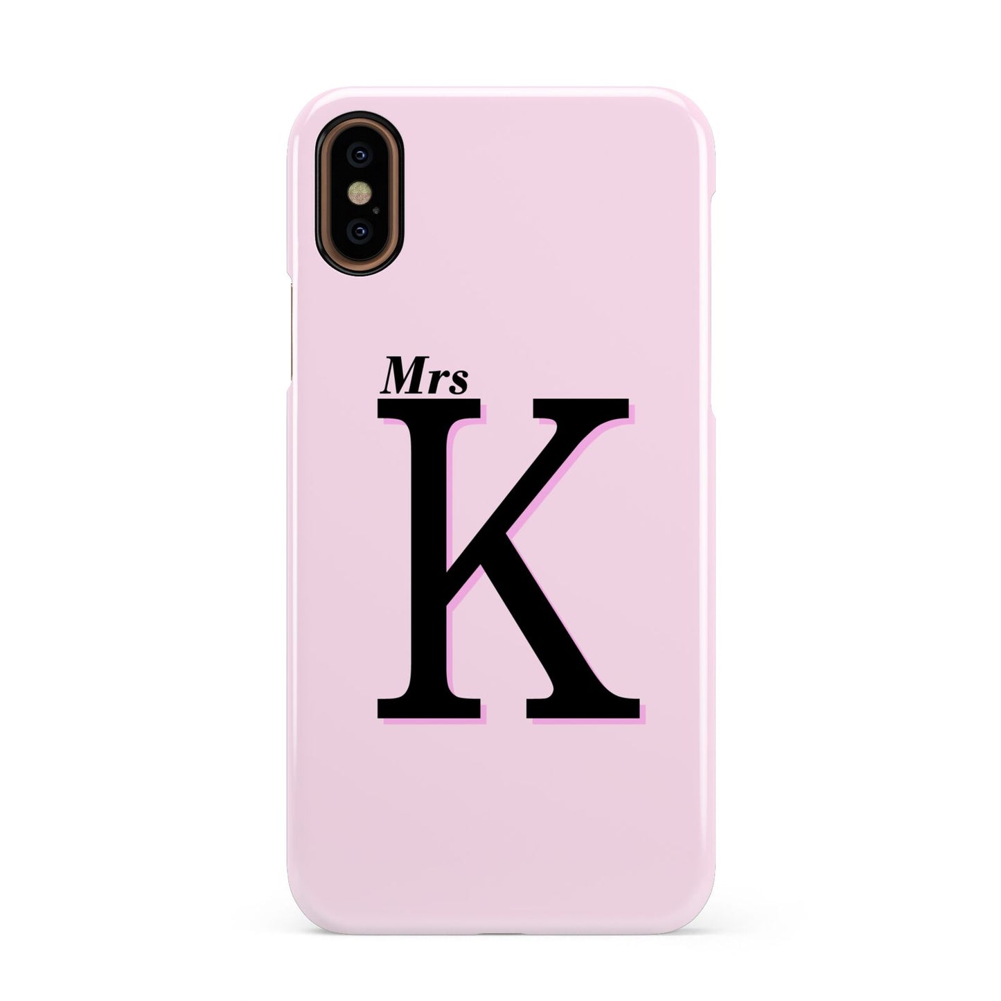Personalised Single Initial Apple iPhone XS 3D Snap Case