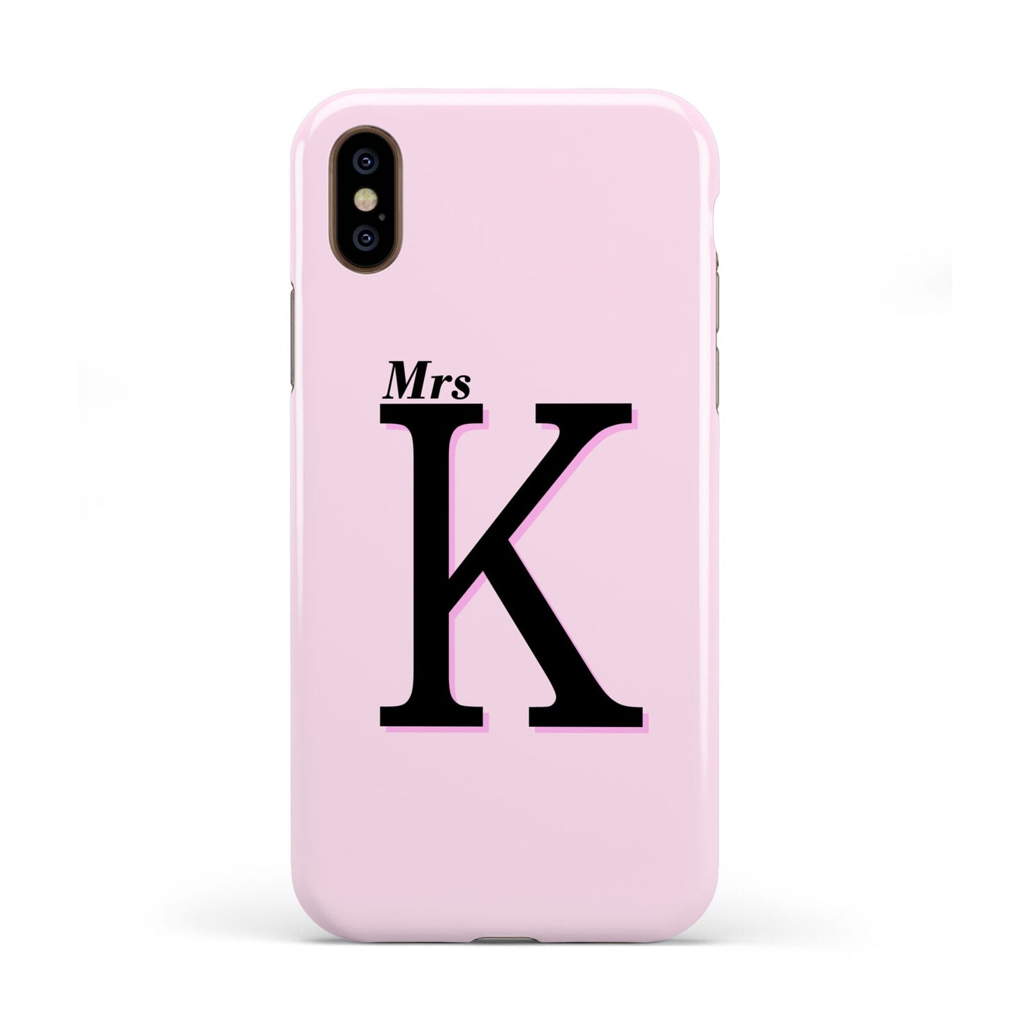 Personalised Single Initial Apple iPhone XS 3D Tough