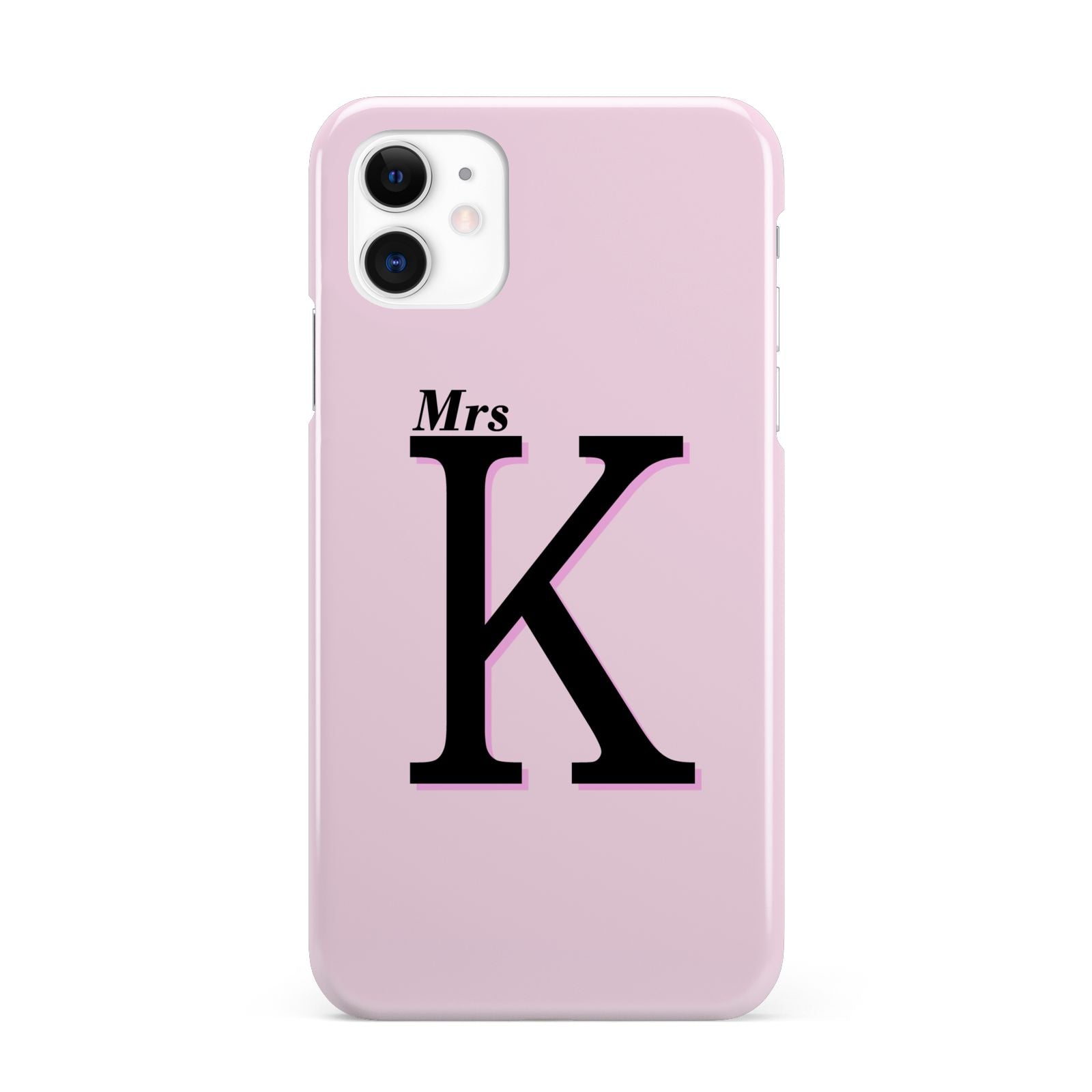 Personalised Single Initial iPhone 11 3D Snap Case
