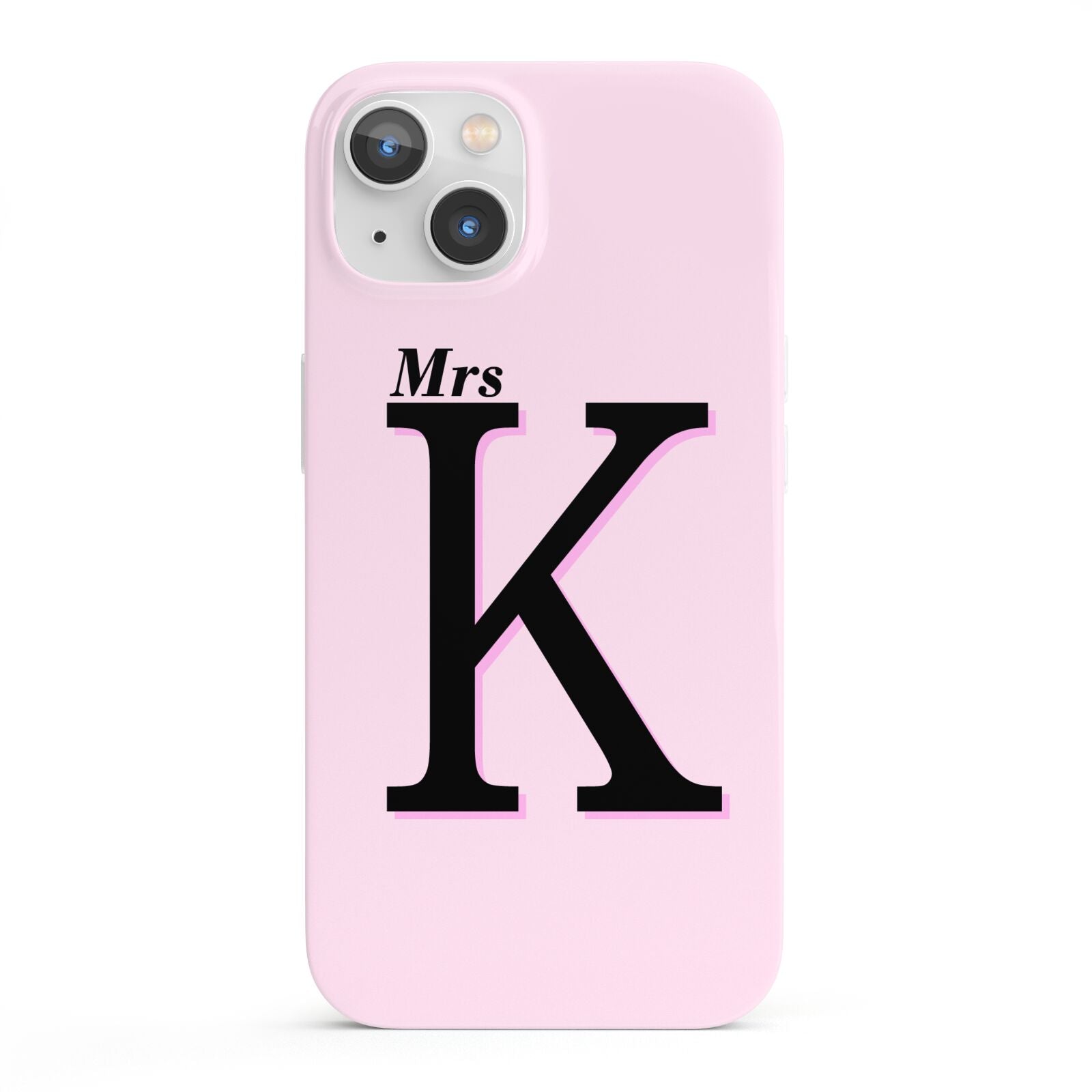 Personalised Single Initial iPhone 13 Full Wrap 3D Snap Case
