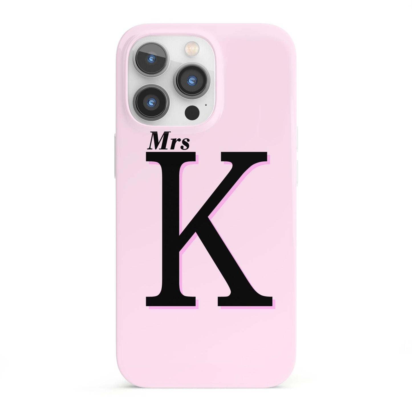Personalised Single Initial iPhone 13 Pro Full Wrap 3D Snap Case