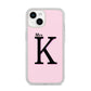 Personalised Single Initial iPhone 14 Clear Tough Case Starlight