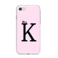 Personalised Single Initial iPhone 8 Bumper Case on Silver iPhone