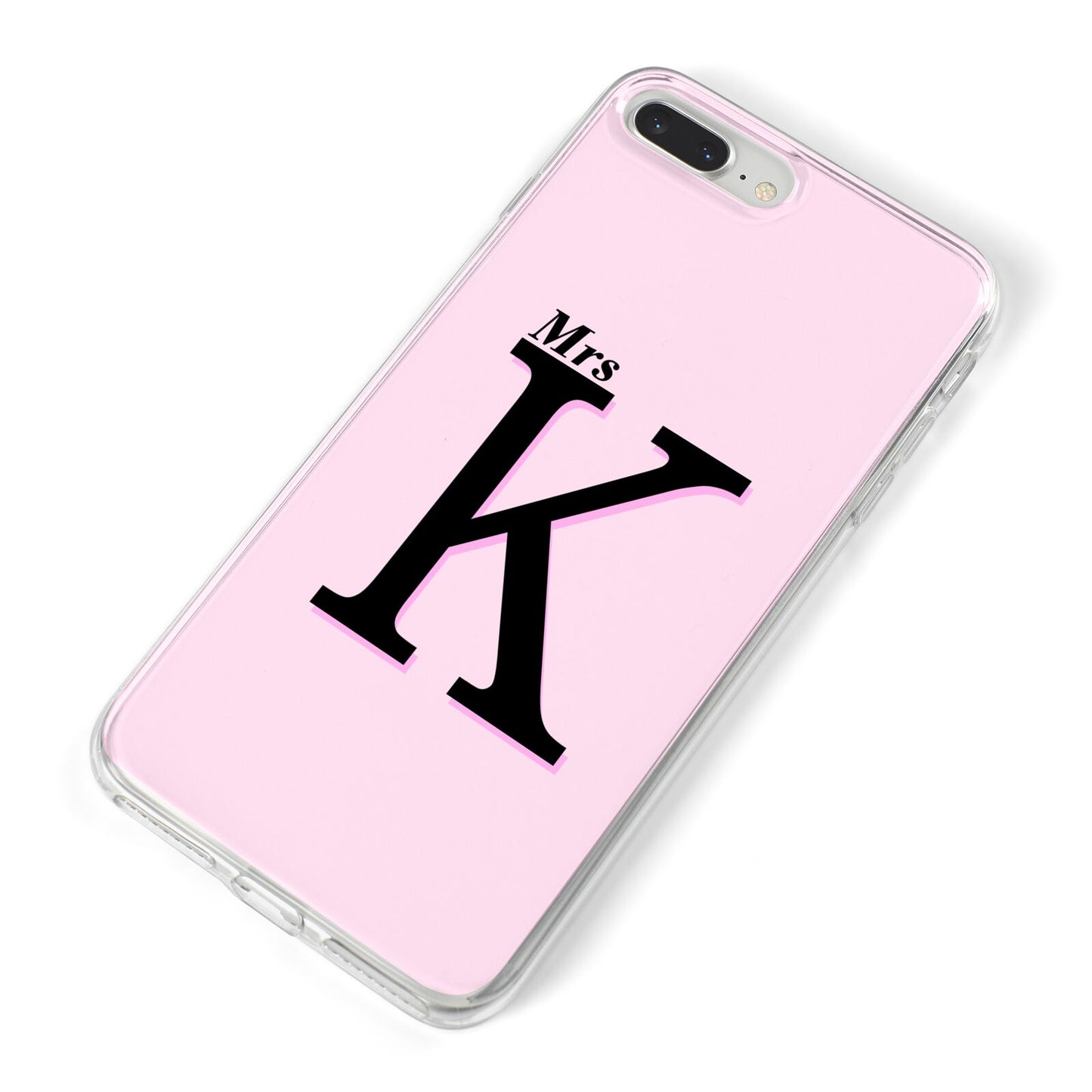 Personalised Single Initial iPhone 8 Plus Bumper Case on Silver iPhone Alternative Image