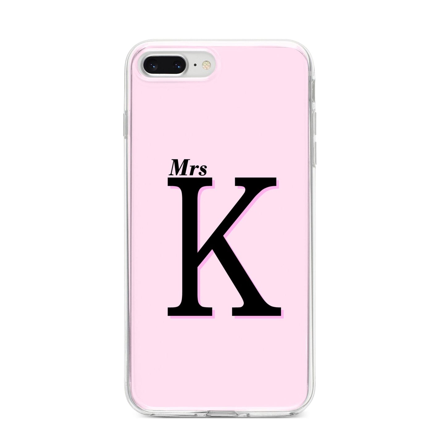 Personalised Single Initial iPhone 8 Plus Bumper Case on Silver iPhone