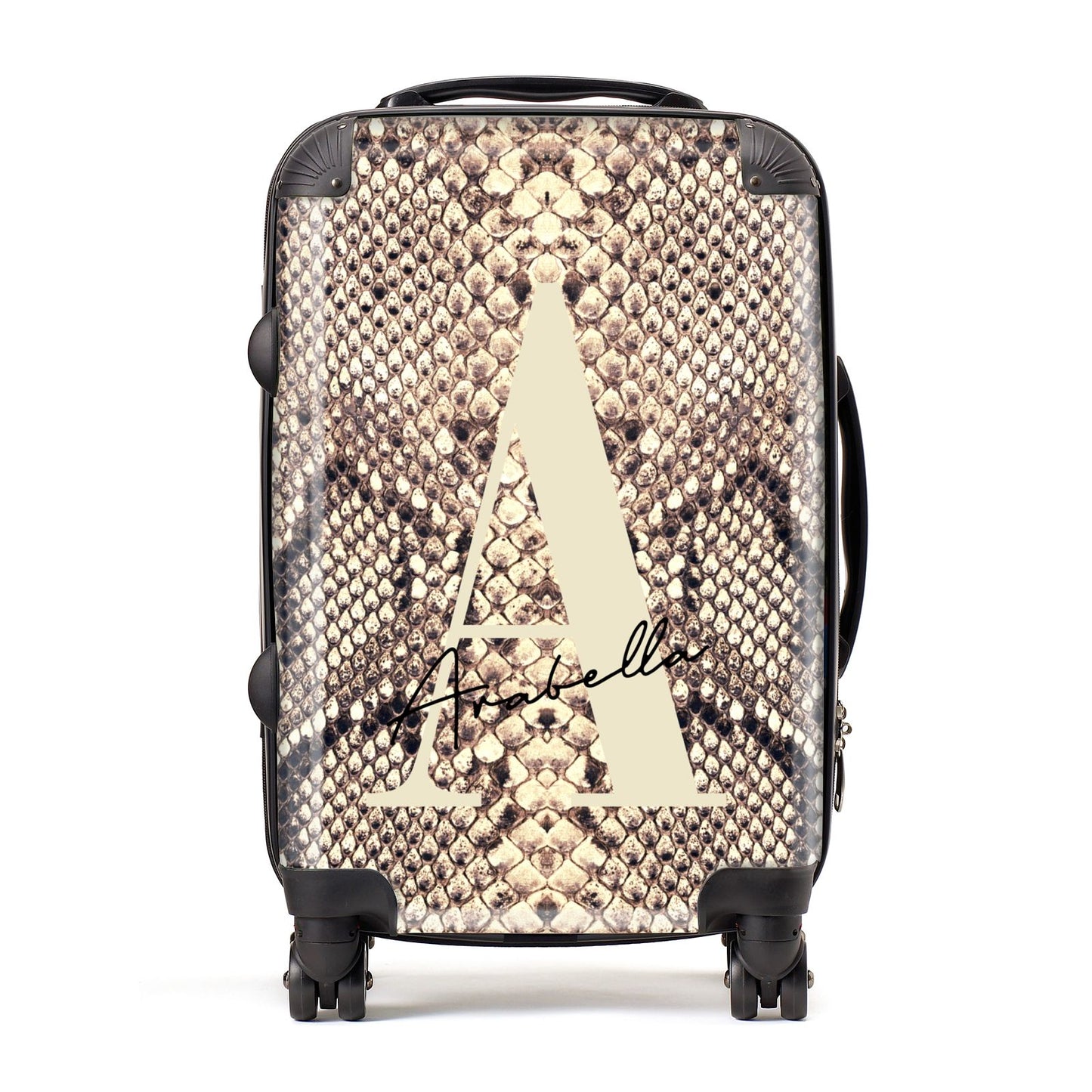 Personalised Snake Skin Effect Suitcase
